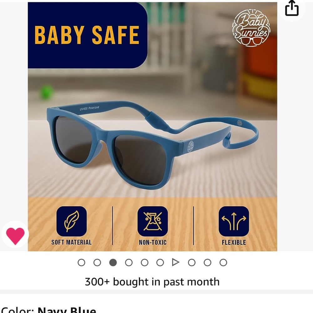 Baby sunnies. Flexible. Safe. Polarized.0-24 months.
